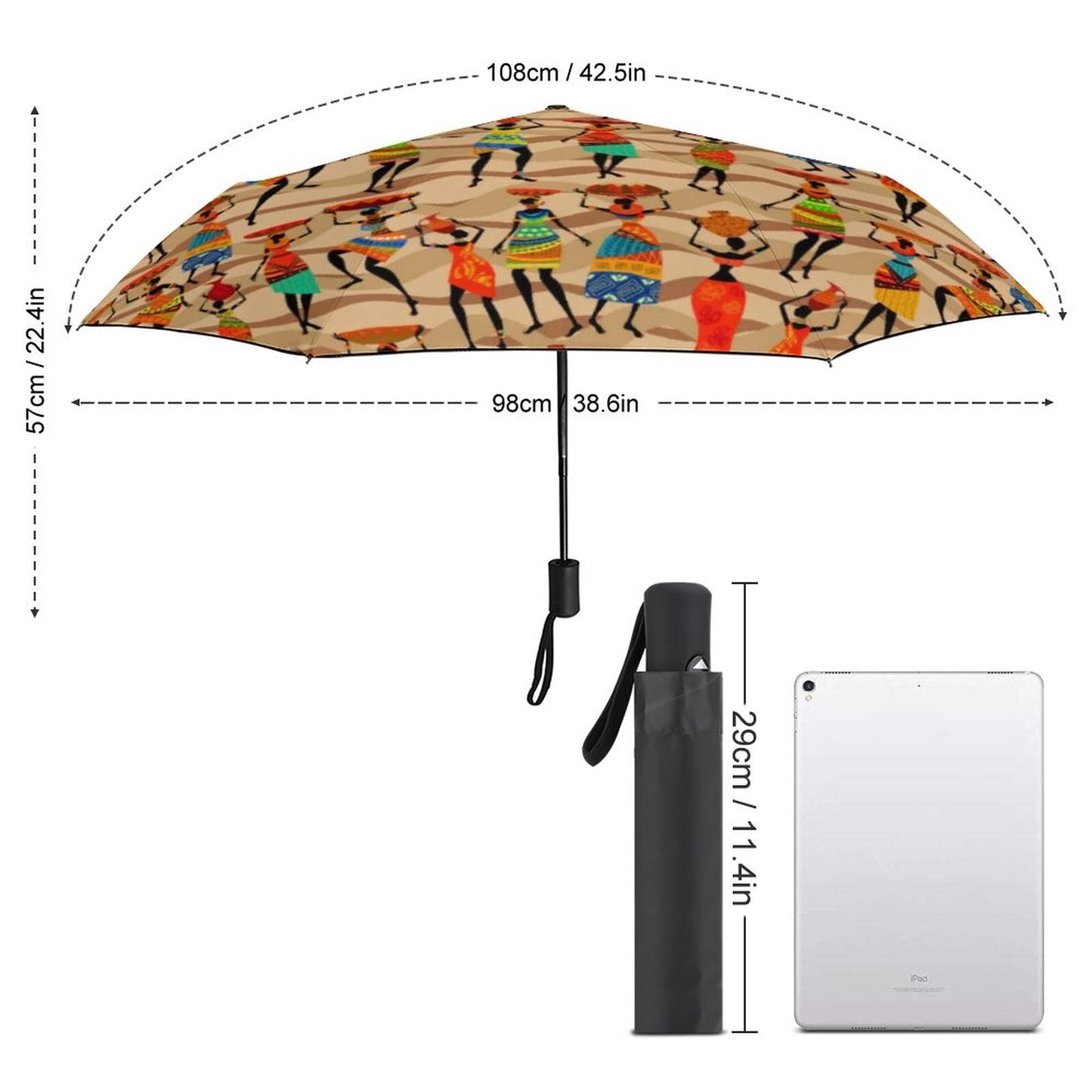 Parapluie motif africain